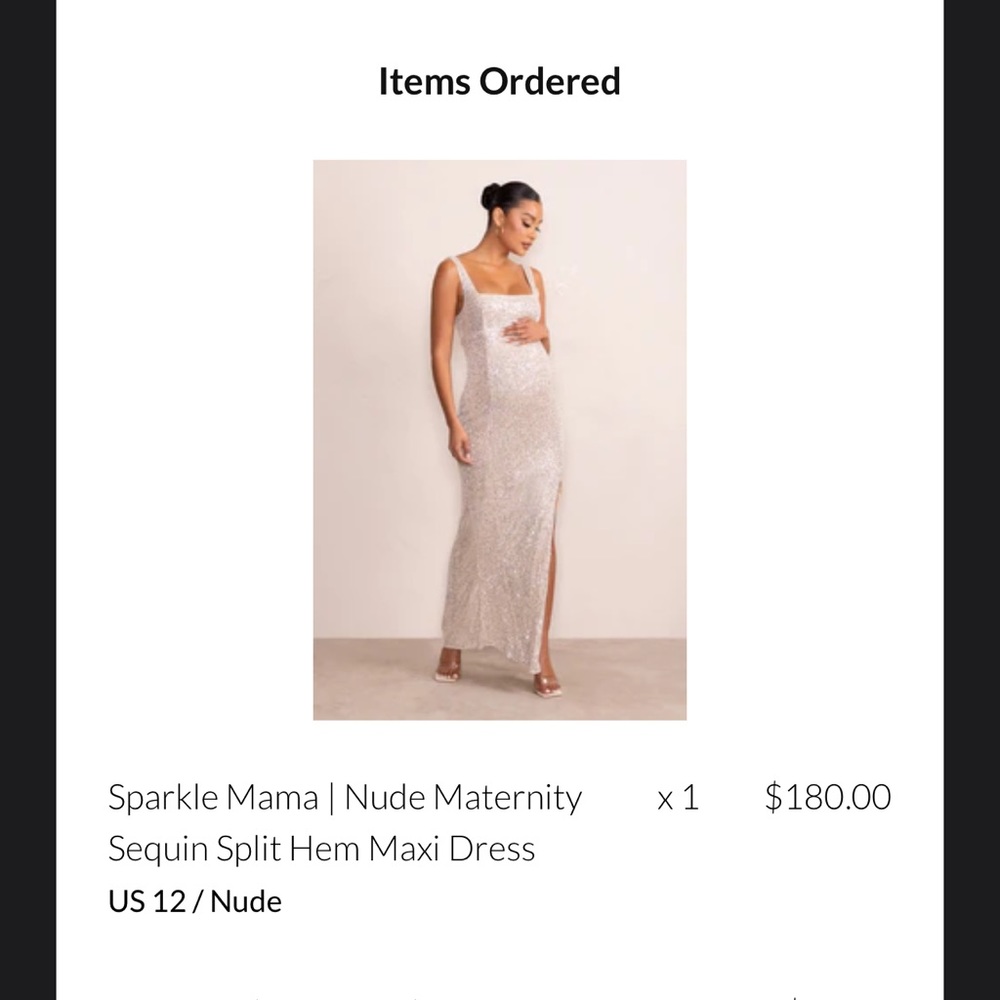 Sparkle mama maternity dress club London